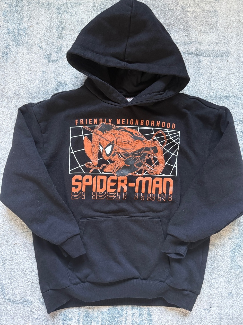 Marvel Black Hoodie with Red Spider-Man Graphic